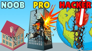 NOOB vs PRO vs HACKER in Cannon Demolition