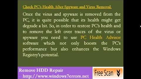 Remove HDD Repair: Video tutorial on it