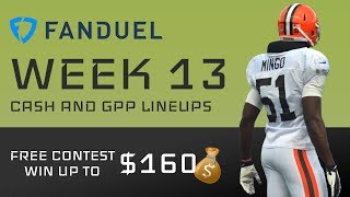 FanDuel Week 13 NFL DFS First Look: Cash & GPP Lineups 2019
