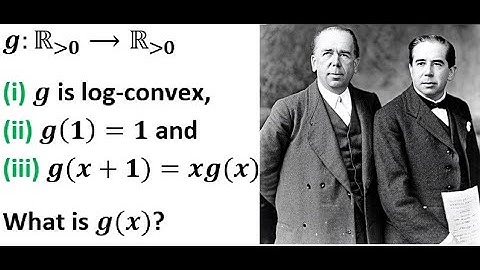 f:(0,∞)→(0,∞), f(1)=1, f(x+1)=xf(x), f is log-convex. What is f(x)?