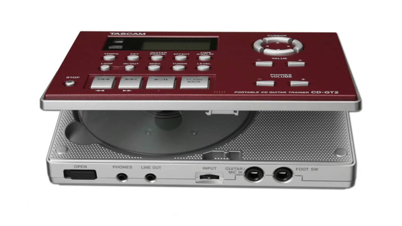 タスカム ギタートレーナー Portable CD Guitar Phrase Trainer | TASCAM CDGT2-RB - YouTube