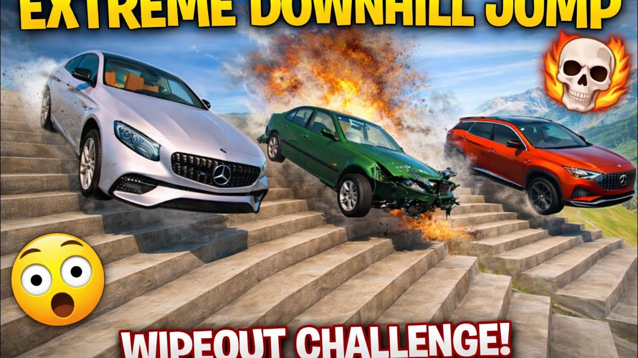 Giant Stair Drop Test – Which Car Survives?