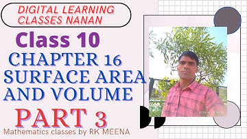 #DLCN | RBSE Class 10 math chapter 16 surface area and volume Exercise 16.1 part 3 |
