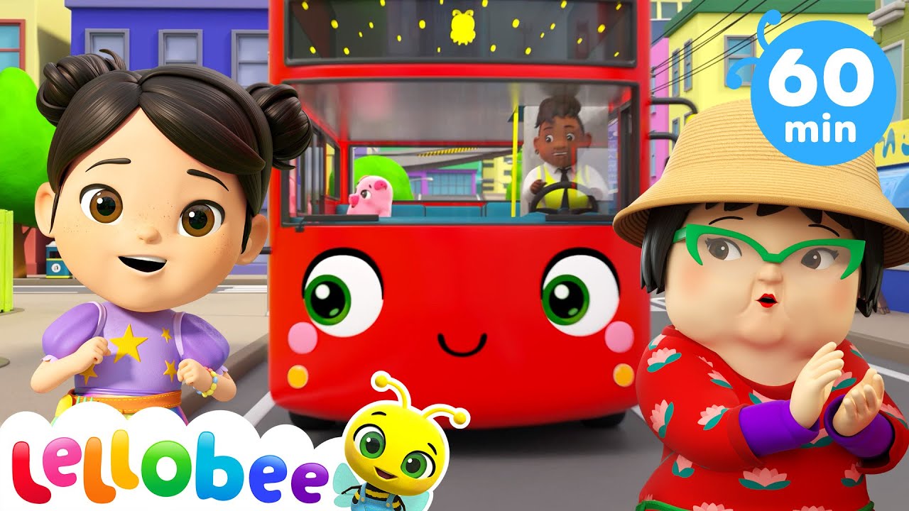 Valentine On The Bus! Lellobee City Farm 🚌Wheels on the BUS Songs