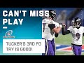 Redemption! Justin Tucker Hits FG After Double Doink