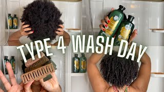 No Detangle Prep Wash Day on Type 4 Heat Trained Hair | Soothing, Helpful Dialogue | Riahthefire