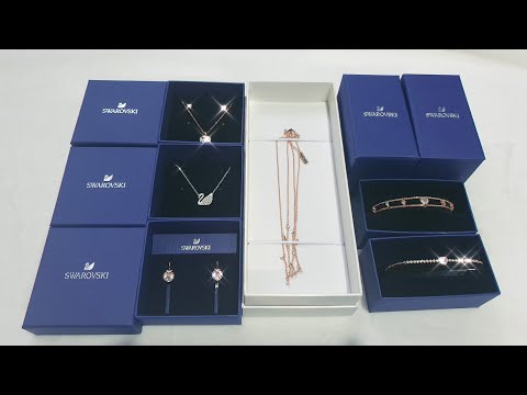 Swarovski Jewelry (Necklace, Bracelet & Earrings) Unboxing