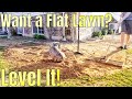 Want a flat lawn?  level yard with topsoil.  How to level your lawn with topsoil