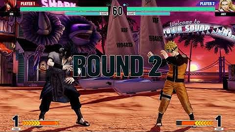 KOF XV | Iroi (Sasuke Uchiha mod) 💥 Andy (Naruto Uzumaki mod) | CPU vs CPU AI vs AI