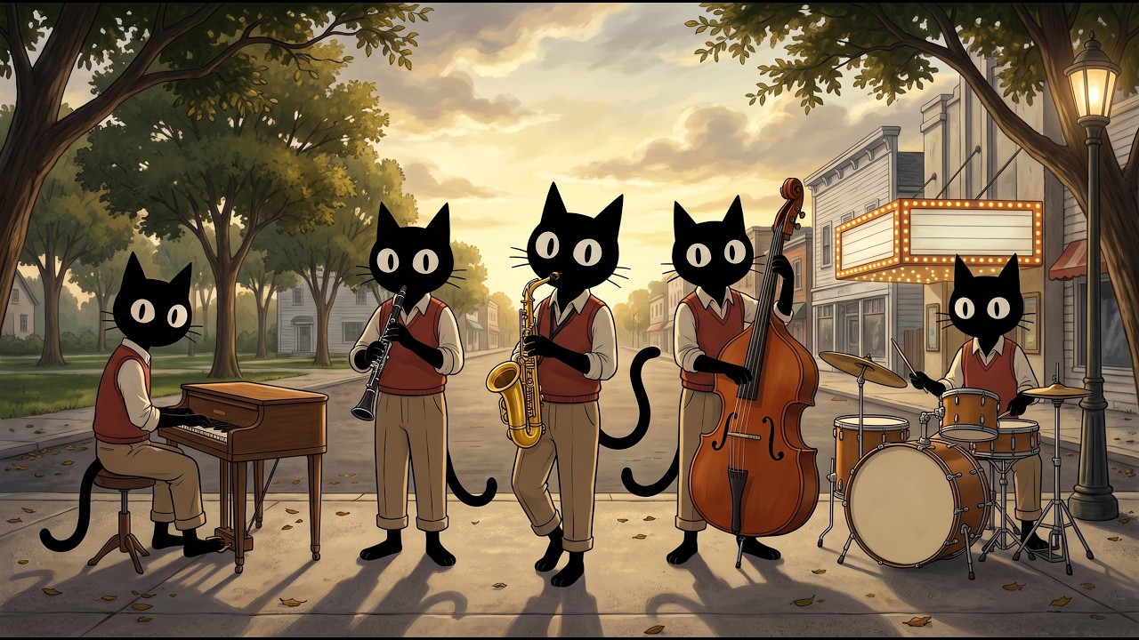 No Cover Charge. Black Cats Bright Vintage Noir Jazz for an Easy Kind of Day