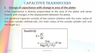 2.3 CAPACITIVE TRANSDUCER | INDUSTRIAL INSTRUMENTATION AND AUTOMATION | EE404 KTU EEE