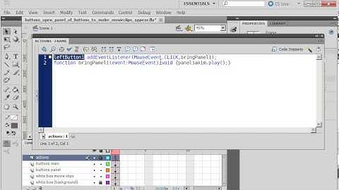 Flash, Actionscript Button To Animate Panel Of Other Buttons, Part 3 (Gotoandstop)