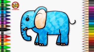 Cara Menggambar GAJAH KECIL untuk Anak TK/PAUD dan SD