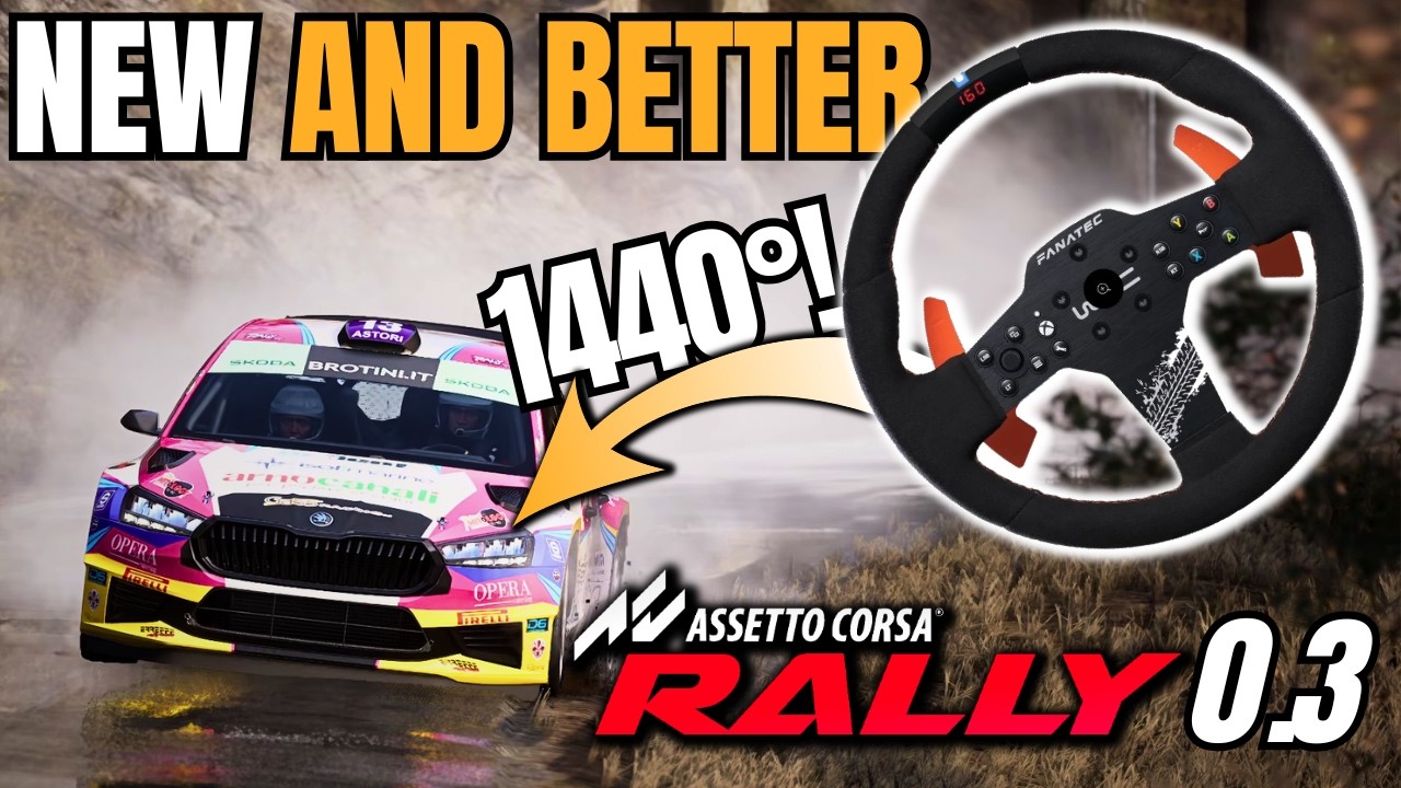 Новые настройки руля 0.3 для Assetto Corsa Rally практически идеальны (мягкая блокировка!).