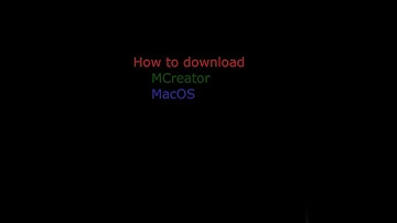 How to download MCreator (MACOS) (2019)