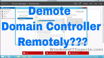 Active Directory Domain Services | Demote Domain Controller Remotely in Windows Server 2012 R2