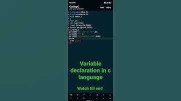 how to write variable declaration in c language | cprogramming #shorts #coding