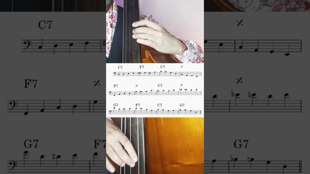 Episode 49: Blues in C WALKING BASS  double bass