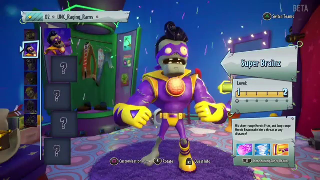 Plants vs Zombies Garden Warfare 2 [BETA] ~ SUPER BRAINZ (Character ...