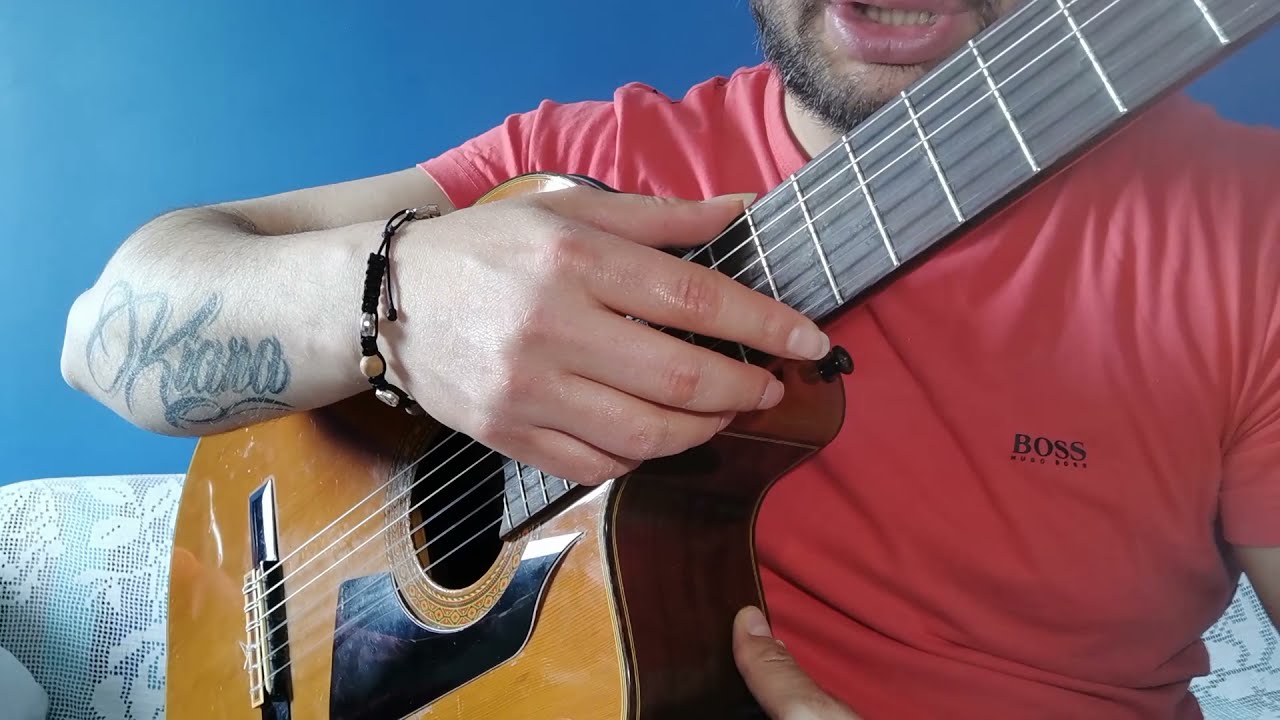 GITARA ZA POČETNIKE-VJEŽBA ZA DESNU RUKU  i a prstomet