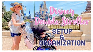 Disney Double Stroller Setup | Joovy RS2 | Taking Toddlers to Disney | Disney Stroller Organization