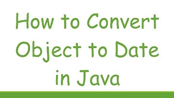 How to Convert Object to Date in Java