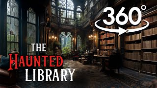 VR 360 | ASMR | Cozy Library Room, Dark Academia, Rain Sounds, Soothing Gentle Rain, Thunder