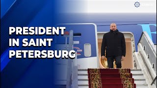 President of Azerbaijan Ilham Aliyev arrived in Saint Petersburg for working visit