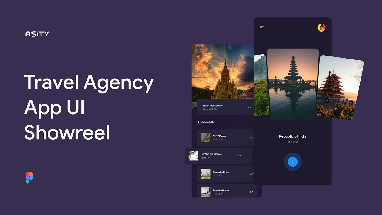 Travel agency app UI showreel ✈️