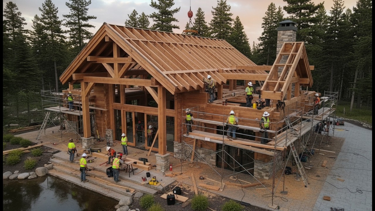 300 Days Building an Ultra Luxury Wooden House Deep in the Forest ...