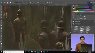 the Creative process of Nick Gindraux, overpainting a 3D based image screenshot 3
