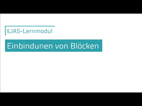 Einbinden von Blöcken im ILIAS-Lernmodul