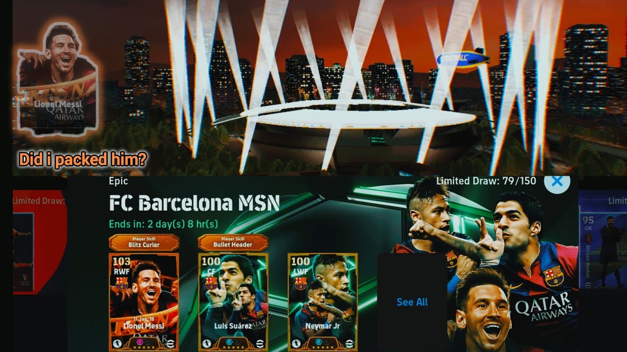 Msn Pack efootball 2025|6800 coins MSN Pack Opening|trick to get epic - YouTube