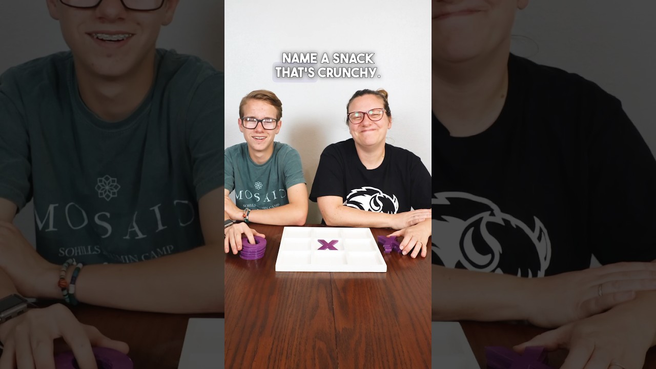 Snack Trivia! Mom vs Son TicTacToe!