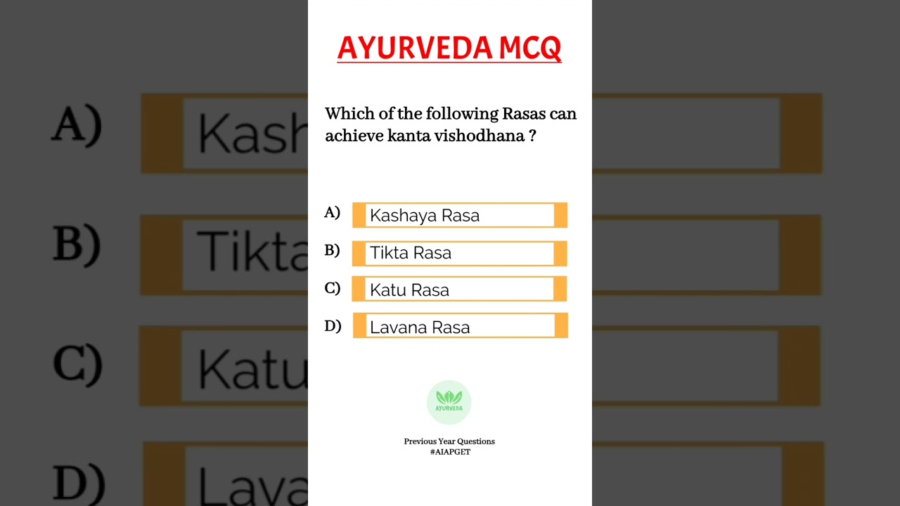 AIAPGET PREPARATION | AYURVEDA MCQ | MO AYURVEDA 