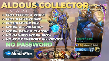 NEW Script Skin Aldous Collector - Realm Watcher No Password | Full Effect Voice | Patch Terbaru