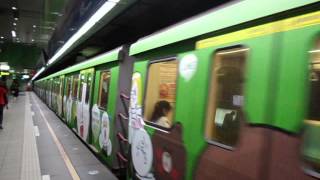 台北捷運C321型LINE彩繪車離站(永春).avi
