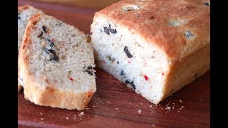 Olive bread recipe - how to make bread - bread recipe with olives