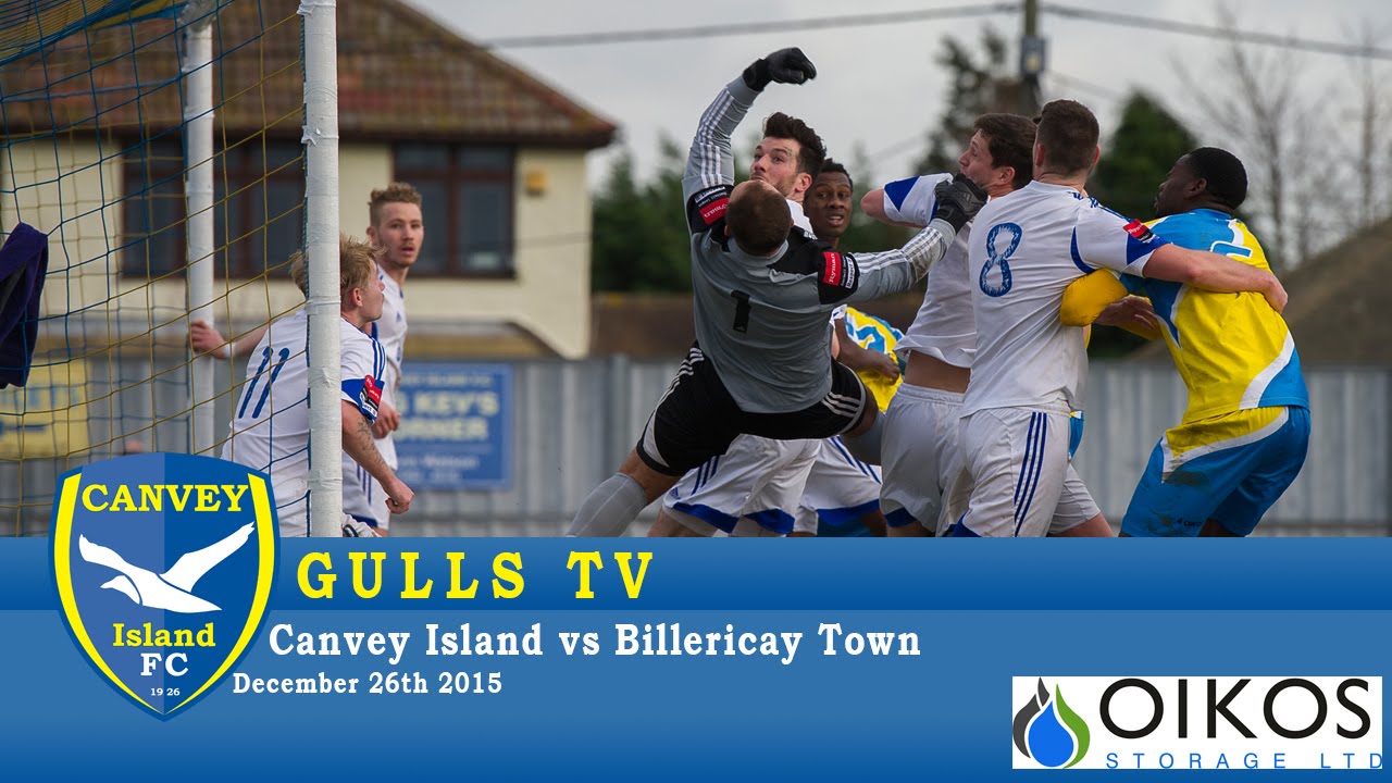 football score Canvey Island 0-2 Billericay Town - 26 December 2015