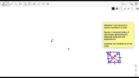 Construction -  Geogebra  - Square Inscribed in Circle