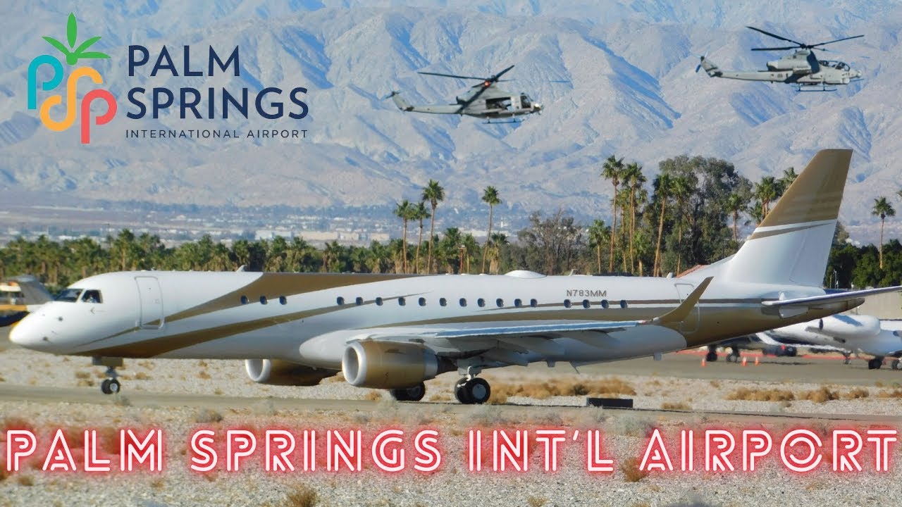 ✈️ 19 Minutes Of UP CLOSE Takeoffs + Landings @ Palm Springs International Airport, CA 🇺🇸 [PSP/KPSP]
