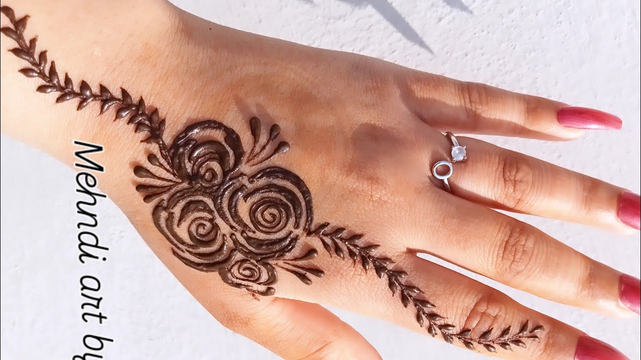 Very simple unique style mehndi design for back hand|new easy mehndi design 2026 | mehandi designs| 