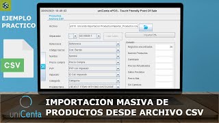 Unicenta oPOS: Bulk Import of Products from CSV File