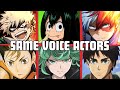 My Hero Academia All Characters Japanese Dub Voice Actors Seiyuu Same Anime Characters