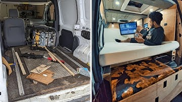 I Converted a Cargo Van into a Tiny Home | Full Build Start to Finish (Pt. 2)