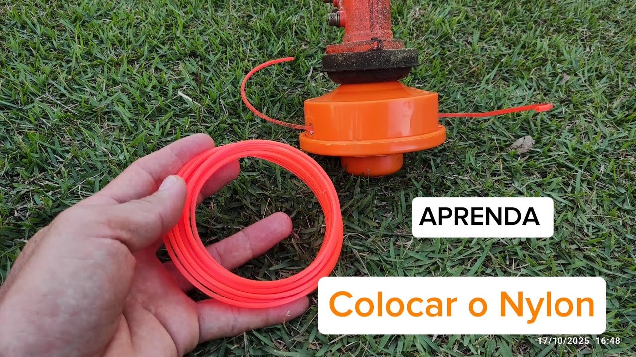 Como colocar Nylon no carretel da roçadeira - YouTube