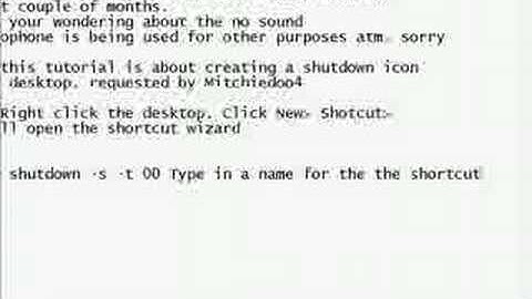 Creating a shutdown icon on your desktop