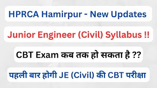 HPRCA || Junior Engineer (Civil) Official Syllabus || CBT Exam कब तक हो सकता है ? || Let’s Study ||