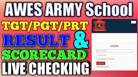 AWES ARMY School result kaise dekhe 2022 || awes army result 2022 result live check 2022 #awesarmy