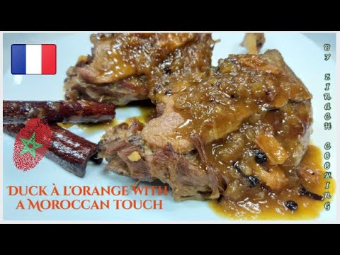 Duck à l'orange with a Moroccan touch